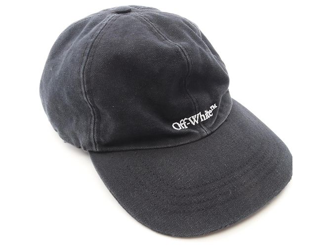 Off White Casquette de baseball OFF-WHITE BOOKISH OW en coton Noir - vue 7