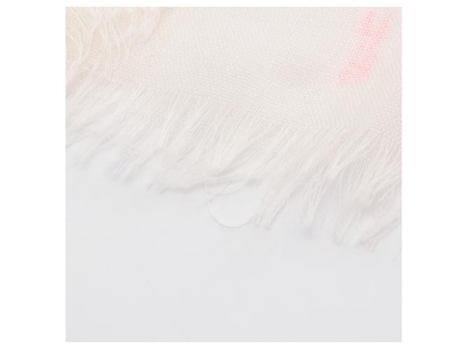 Stola in seta e cashmere CHANEL Bianco - vista 10