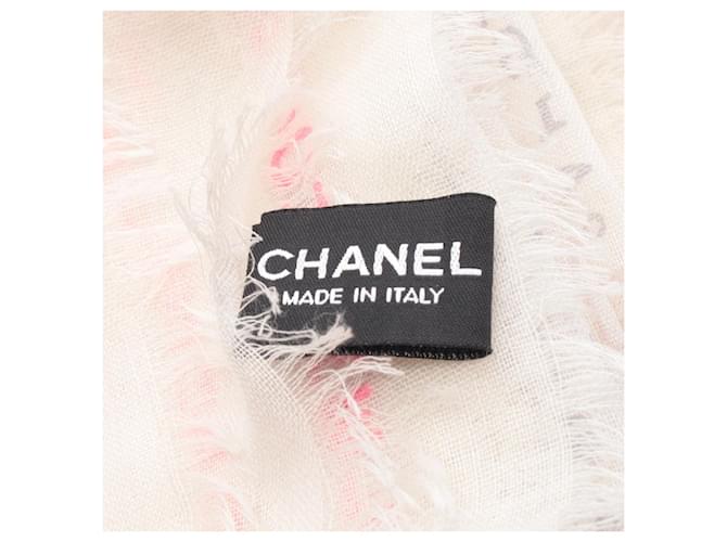 Stola in seta e cashmere CHANEL Bianco - vista 2
