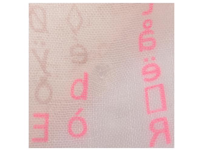 Stola in seta e cashmere CHANEL Bianco - vista 9