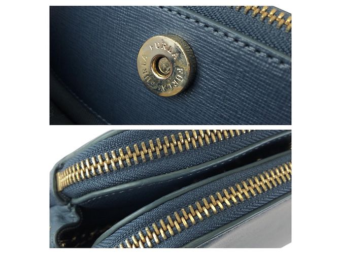 Borsa a tracolla con catena in pelle Furla Capriccio Blu - vista 6