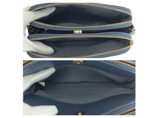 Borsa a tracolla con catena in pelle Furla Capriccio Blu - vista 9