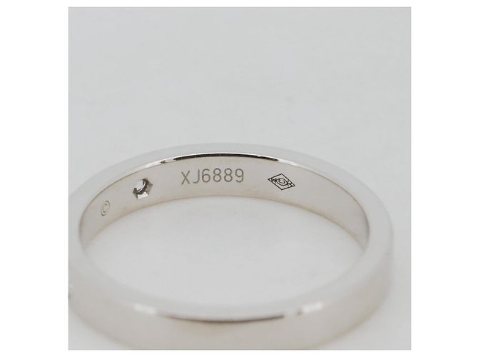 Cartier Gravierter Pt950 Diamantring Größe 10 Silber Metallisch - Ansicht 3