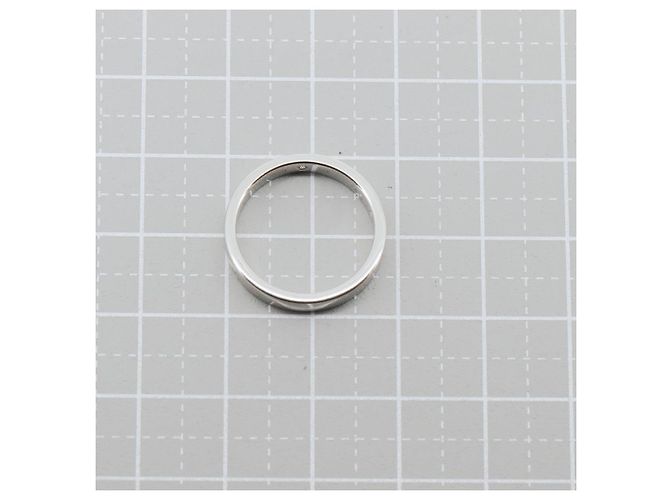 Cartier Gravierter Pt950 Diamantring Größe 10 Silber Metallisch - Ansicht 4