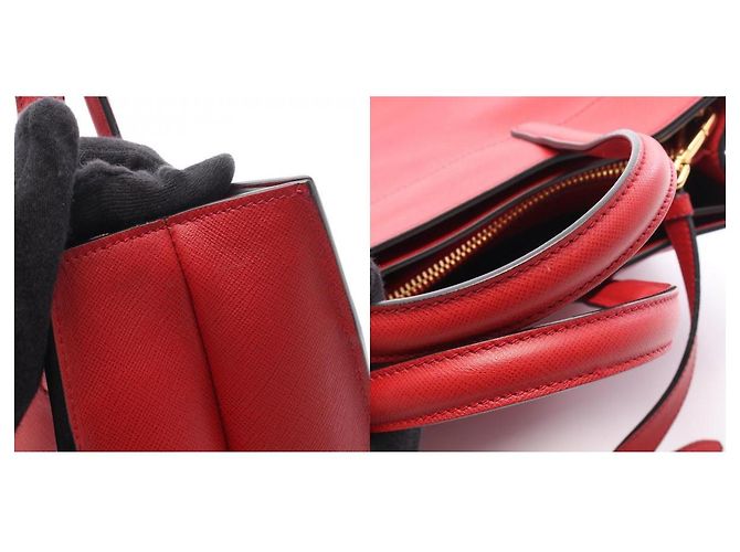 Prada SAFFIANO SOFT 2way Handtasche Rot - Ansicht 10