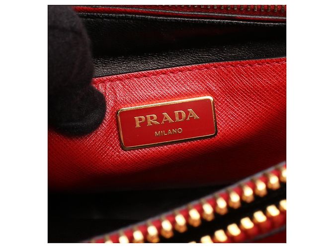 Prada SAFFIANO SOFT 2way Handtasche Rot - Ansicht 4