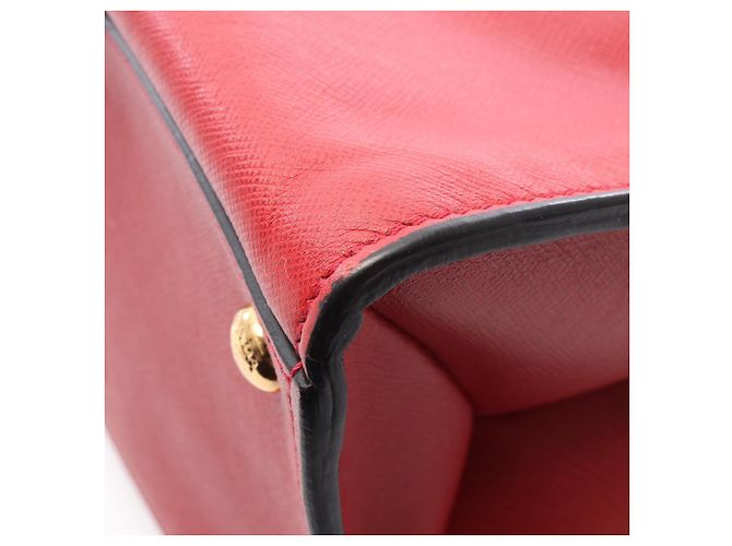 Prada SAFFIANO SOFT 2way Handtasche Rot - Ansicht 9