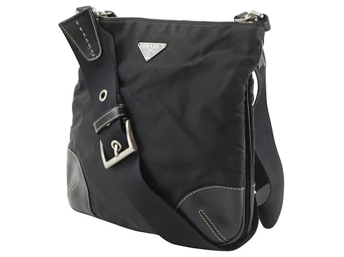 Borsa a tracolla in nylon Prada Nero - vista 2