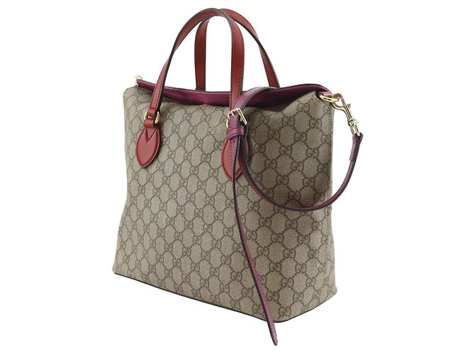 Borsa 2way in tela GG Supreme Gucci Marrone - vista 2