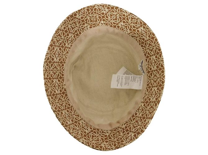 Cappello bucket in cotone jacquard Anagram Loewe Marrone - vista 5
