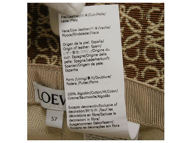 Cappello bucket in cotone jacquard Anagram Loewe Marrone - vista 8