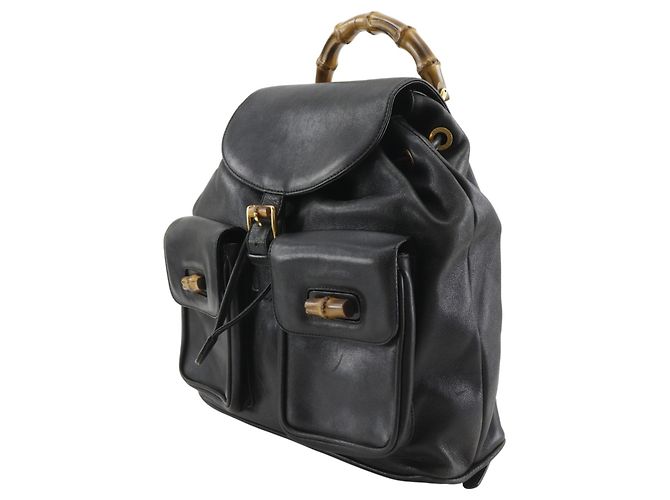 Gucci Lederrucksack Schwarz - Ansicht 2