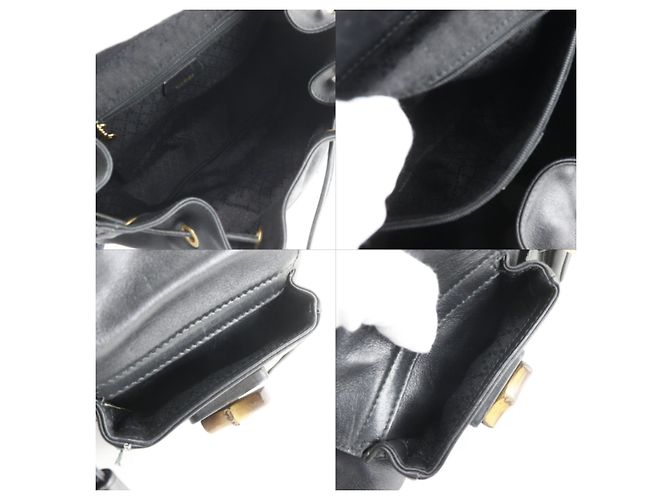 Gucci Lederrucksack Schwarz - Ansicht 6