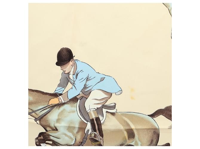 Hermès Sciarpa in seta Carré90 Jumping Hermes Multicolore - vista 5