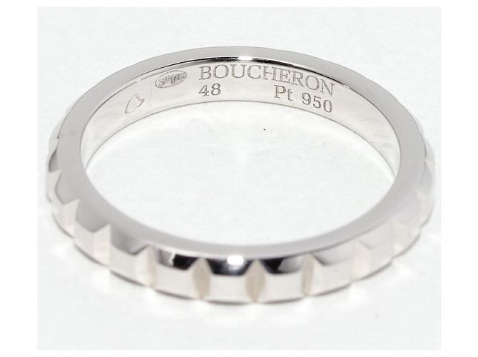 Boucheron Quatre Clou De Paris Pt950 Ring Größe 48 Silber Metallisch - Ansicht 4