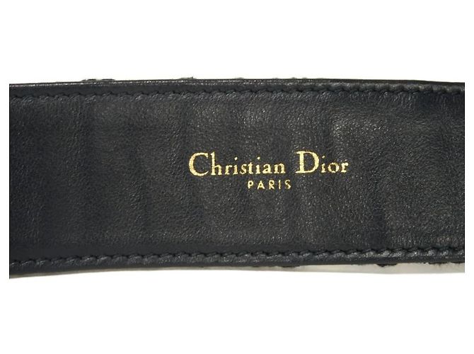 Christian Dior Cinturón Dior 30 Montaigne de algodón Castaño Beige - vista 10