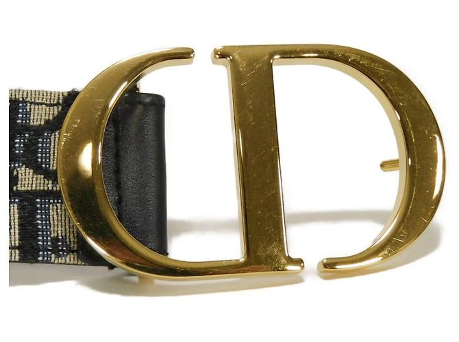 Christian Dior Cinturón Dior 30 Montaigne de algodón Castaño Beige - vista 3