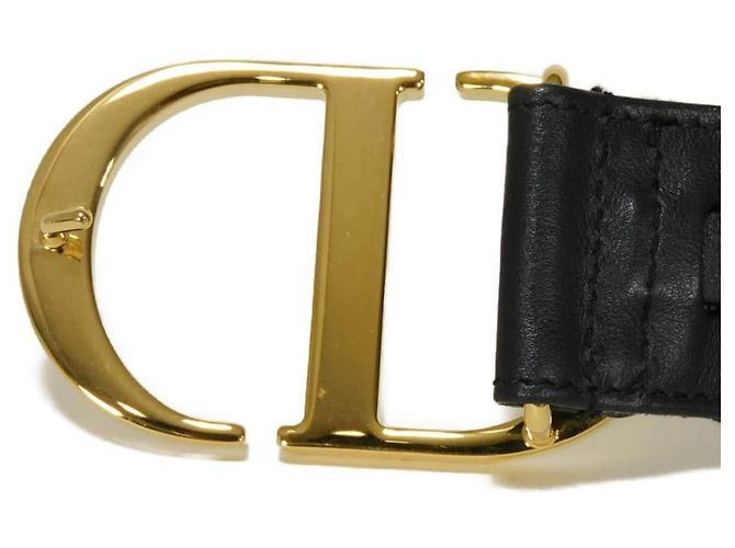 Christian Dior Cinturón Dior 30 Montaigne de algodón Castaño Beige - vista 4