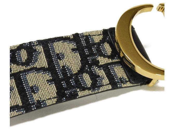 Christian Dior Cinturón Dior 30 Montaigne de algodón Castaño Beige - vista 5