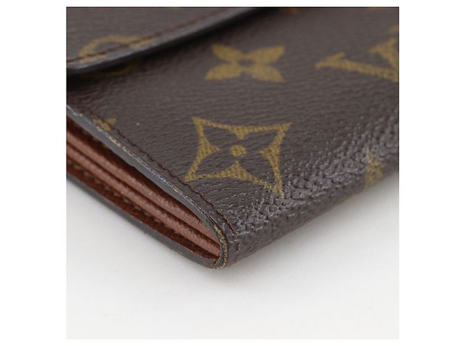 Louis Vuitton Pochette Porte Monnaie Credit Monogram Long Wallet Marrone - vista 4