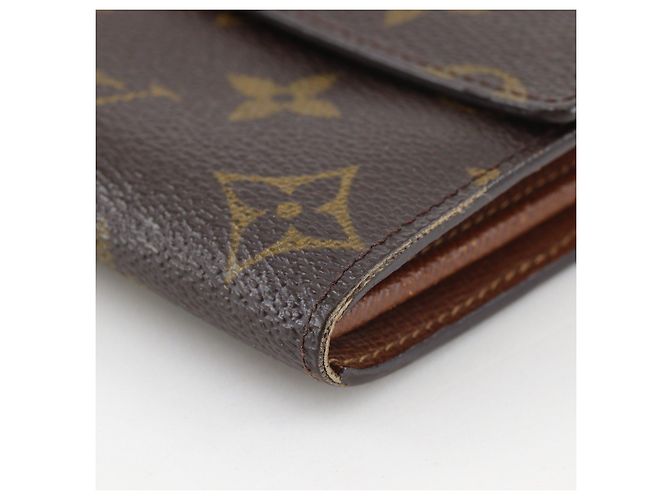 Louis Vuitton Pochette Porte Monnaie Credit Monogram Long Wallet Marrone - vista 5