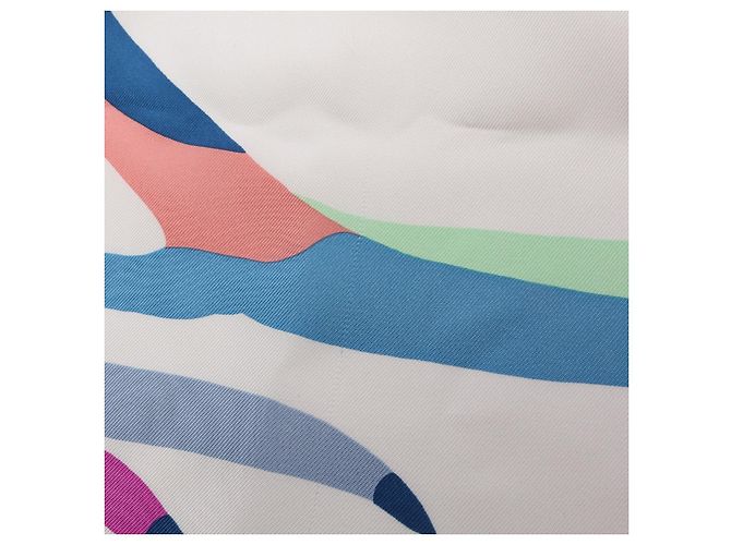 Hermès Hermes Carre Geant Carre140 TOUCANS DE PARADIS Sciarpa in seta Bianco - vista 10