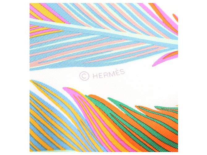 Hermès Hermes Carre Geant Carre140 TOUCANS DE PARADIS Sciarpa in seta Bianco - vista 2