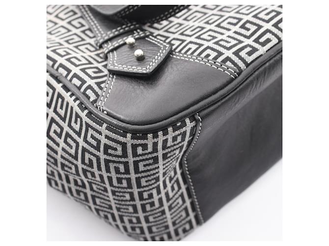 Borsa a mano Givenchy in pelle e tela Nero - vista 7