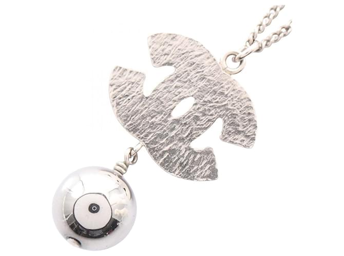 Collar Chanel Coco Mark Plata Metálico - vista 2