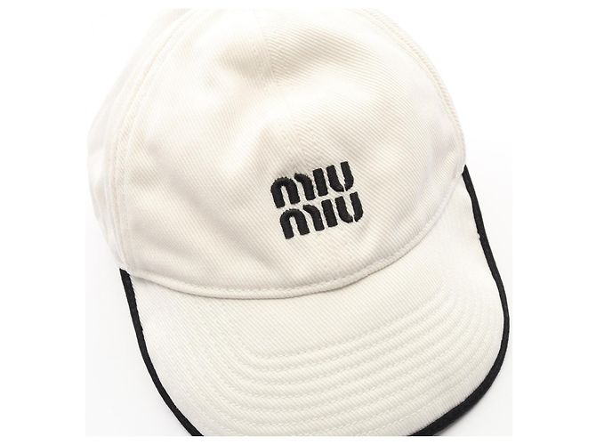 Miu Miu Baumwollkappe Weiß - Ansicht 9