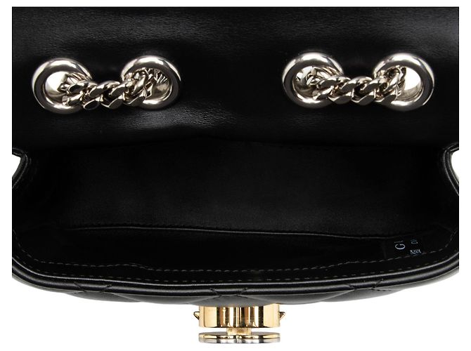 Mini borsa a tracolla Deco in pelle di vitello Gucci Nero - vista 7