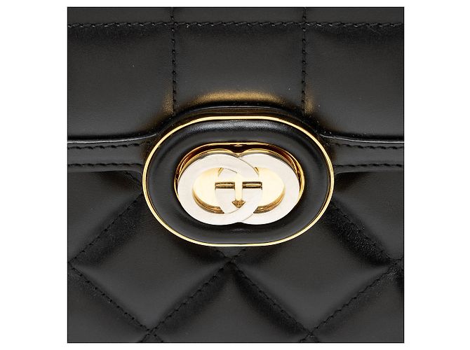 Mini borsa a tracolla Deco in pelle di vitello Gucci Nero - vista 9