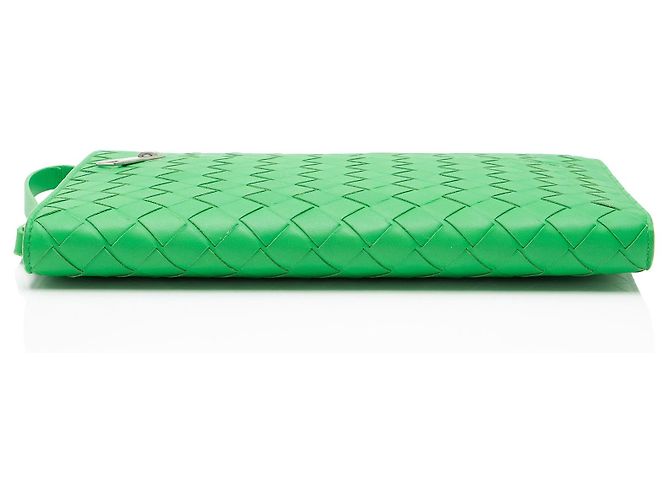 Portadocumenti in nappa Intrecciato Bottega Veneta Verde - vista 4