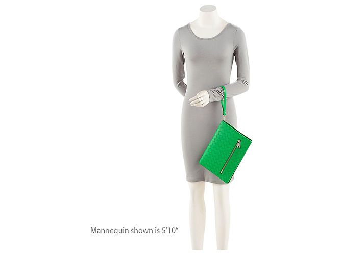 Portadocumenti in nappa Intrecciato Bottega Veneta Verde - vista 5