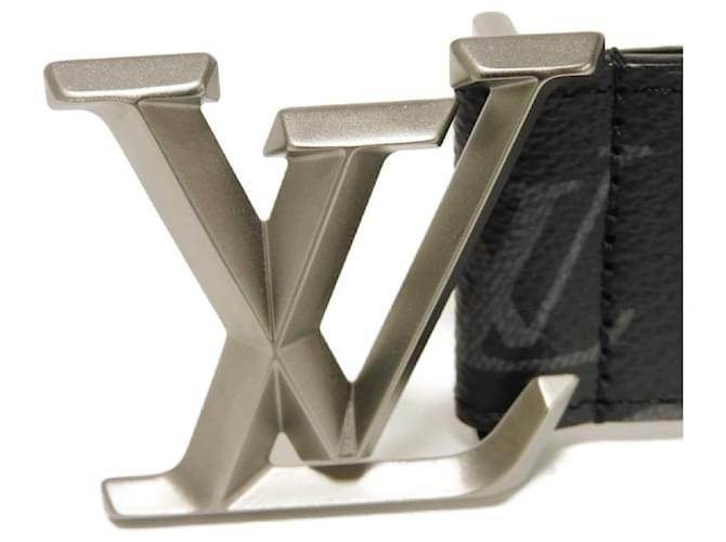 Cintura Sangle LV Pyramide Monogram Eclipse Louis Vuitton Nero - vista 3