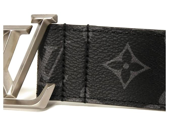 Cintura Sangle LV Pyramide Monogram Eclipse Louis Vuitton Nero - vista 5