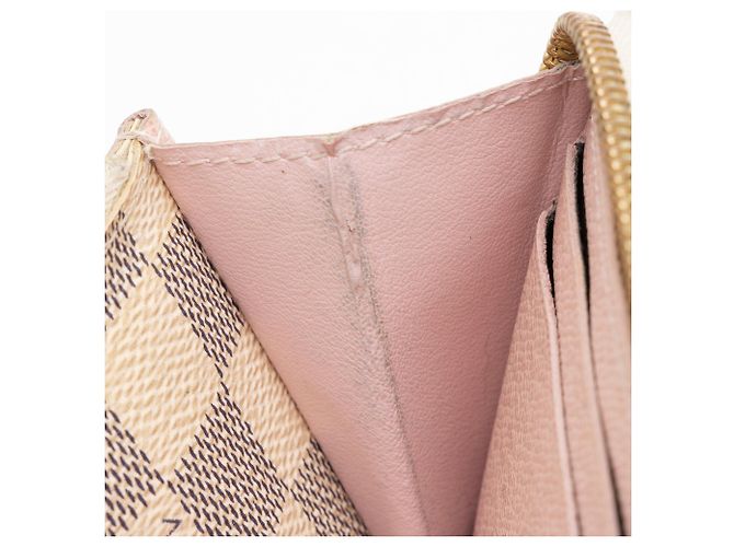 Portafoglio Louis Vuitton Damier Azur Clemence Blu - vista 8