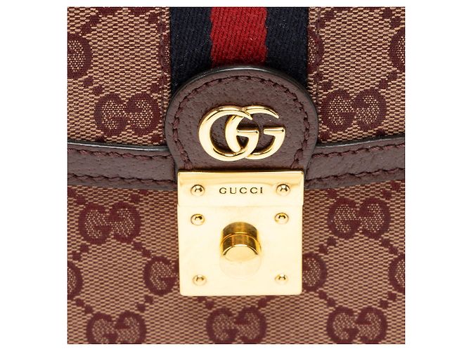 Gucci GG Canvas Ophidia Small Top Handle Rosso - vista 8