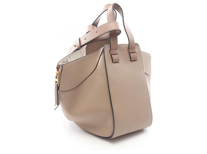 Borsa Loewe Hammock Small in pelle 2way Marrone Beige - vista 2