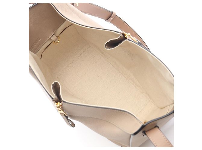 Borsa Loewe Hammock Small in pelle 2way Marrone Beige - vista 3