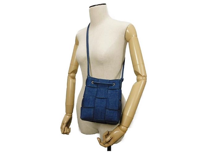 Borsa a secchiello Cassette Small Bottega Veneta borsa a tracolla Blu - vista 4