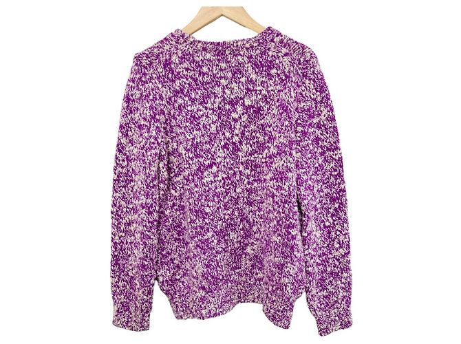 Autre Marque SLOANE 3G Tenjiku Moku Slub Strickpullover Lila - Ansicht 2