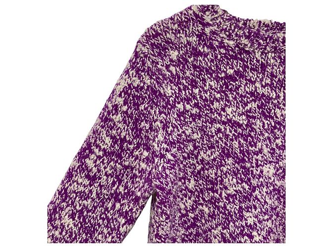 Autre Marque SLOANE 3G Tenjiku Moku Slub Strickpullover Lila - Ansicht 4