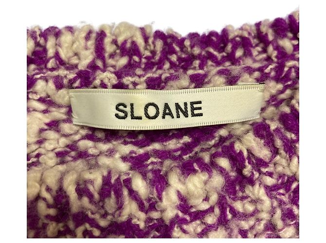 Autre Marque SLOANE 3G Tenjiku Moku Slub Strickpullover Lila - Ansicht 7