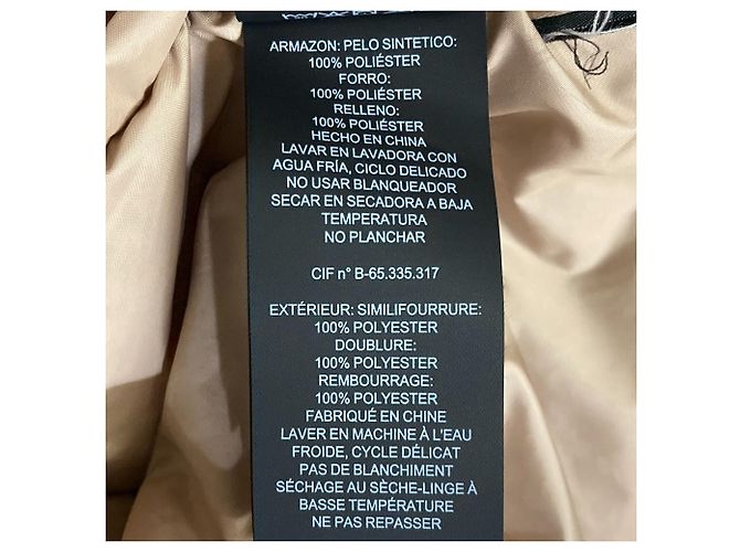 Chaqueta de shearling con firma Coach Azul Blanco roto Camello - vista 10