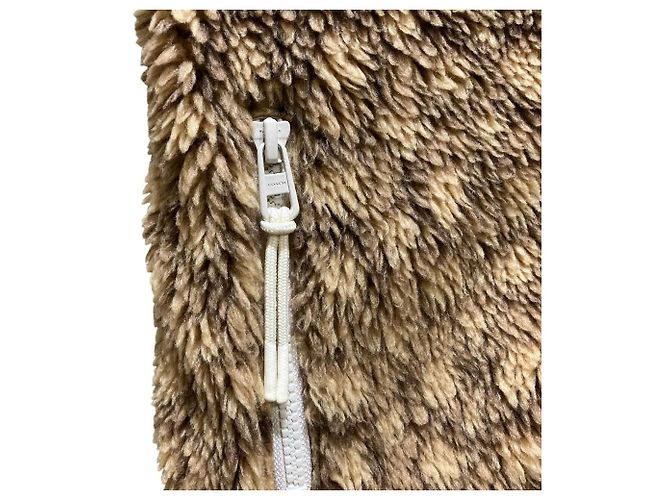 Chaqueta de shearling con firma Coach Azul Blanco roto Camello - vista 3