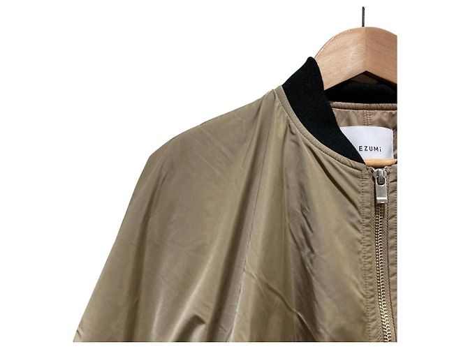 Autre Marque EZUMi Peplum Kapok MA-1 Jacket Beige - view 2