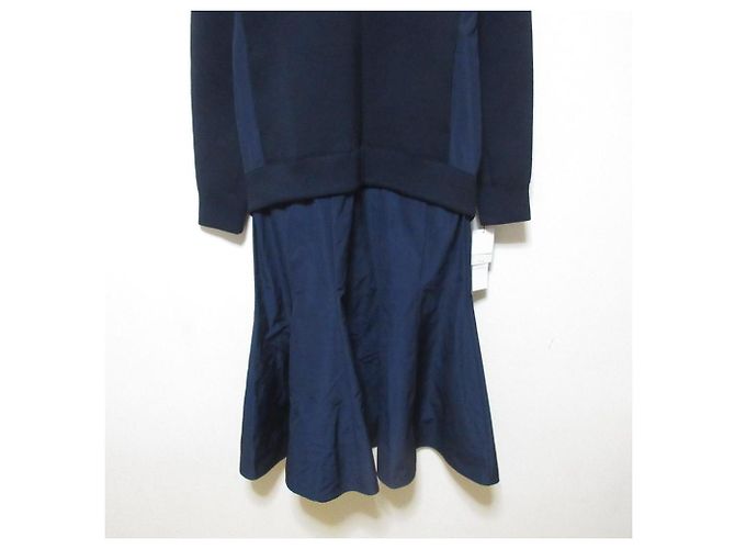Autre Marque ELENDEEK Sweat Combo Maxi Kleid Blau Marineblau - Ansicht 4