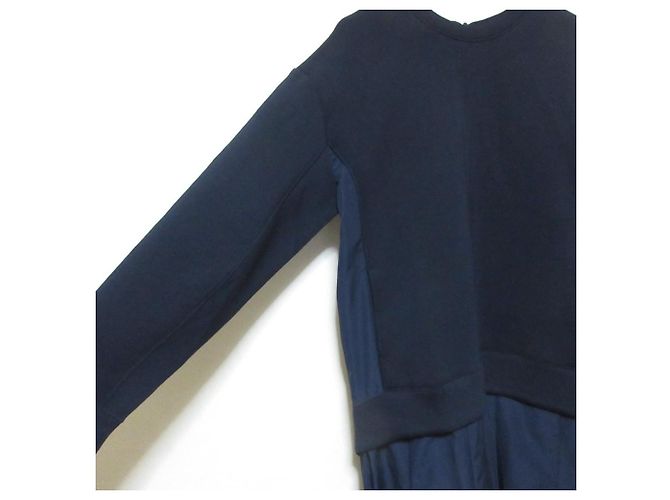Autre Marque ELENDEEK Sweat Combo Maxi Kleid Blau Marineblau - Ansicht 5
