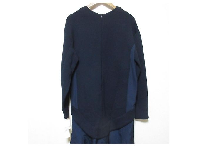 Autre Marque ELENDEEK Sweat Combo Maxi Kleid Blau Marineblau - Ansicht 6
